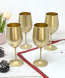 Set of Four Clear Swirl Acrylic Stemmed All Purpose Wine Glass