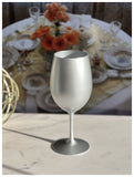 Set of Four Gold Acrylic Stemmed All Purpose Wine Glass