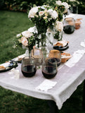 Set of Four Clear Tritan Plastic Balloon or Round Bowl Stemless All Purpose Wine Glass