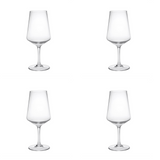 Set of Four Clear Tritan Plastic Stemmed All Purpose Wine Glass