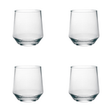 Set of Four Clear Tritan Plastic Stemmed All Purpose Wine Glass