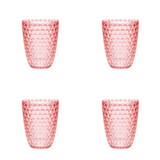 Set of Four Pink Diamond Acrylic Stemless Whiskey Glass