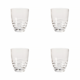 Set of Four Clear Acrylic Stemless Whiskey Glass