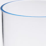 Set of Four Clear and Blue Acrylic Highball Glasses