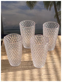 Set of Four Clear Tritan Plastic Highball Glasses