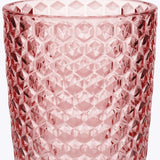 Set of Four Pink Geometric Acrylic Stemless Highball Glass