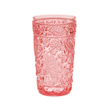 Set of Four Pink Paisley Acrylic Stemless Highball Glass