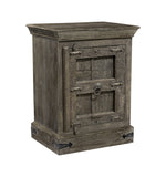 36" Distressed Brown Solid Wood Nightstand