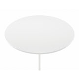 36" White Rounded Manufactured Wood and Metal Bar Table