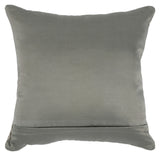 22" Gray Handmade Geometric Indoor Outdoor Throw Pillow Cover and Insert