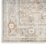 10' Sage Oriental Power Loom Distressed Washable Runner Rug