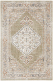 3' X 5' Sage Oriental Power Loom Distressed Washable Area Rug