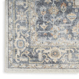 12' Gray Oriental Power Loom Distressed Washable Runner Rug