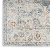 10' Denim Blue Oriental Power Loom Washable Runner Rug