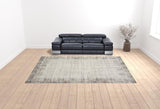 10' x 14' Gray Abstract Power Loom Area Rug