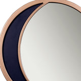 12" Bronze and Black Round Metal Framed Accent Mirror