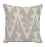 Gray Ikat Linen Down Blend Throw Pillow