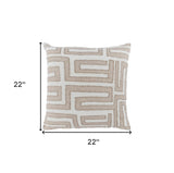 20" X 20" Blue Linen Zippered Pillow