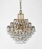 Chandelier Three Light Iron And Glass Dimmable Ceiling Light