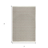 5' X 8' Blue Chevron Hand Woven Area Rug