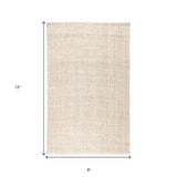 9' X 12' Charcoal Hand Woven Area Rug