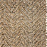 5' X 8' Ivory Chevron Hand Woven Area Rug