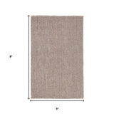 5' X 8' Tan Hand Woven Area Rug
