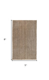 2' X 3' Ivory Hand Woven Area Rug