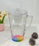 2.5 Clear and Rainbow Diamond Acrylic Pitcher