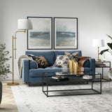 55" Black Novelty Floor Lamp With Clear Transparent Glass Globe Shade