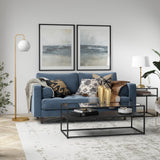 62" Black Arched Floor Lamp With Clear Transparent Glass Globe Shade