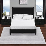 Black Solid and Manufactured Wood California King Bed