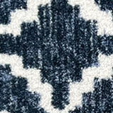 2' X 3' Navy Blue Moroccan Machine Tufted Area Rug With UV Protection