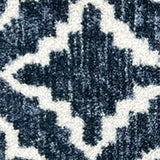 2' X 3' Navy Blue Moroccan Machine Tufted Area Rug With UV Protection