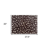 2' X 3' Chocolate Animal Print Washable Area Rug With UV Protection