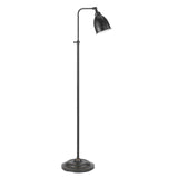 62" Bronze Adjustable Traditional Shaped Floor Lamp With Bronze Dome Shade