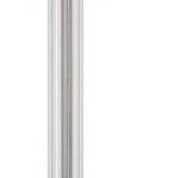 60" Chrome Two Light Traditional Shaped Floor Lamp With White Rectangular Shade