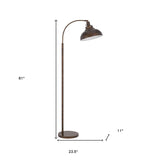 61" Bronze Traditional Shaped Floor Lamp