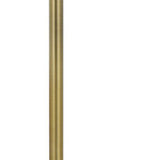 62" Brass Tray Table Floor Lamp With White Square Shade
