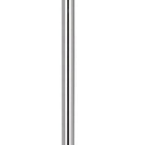 61" Chrome Tray Table Floor Lamp With White Square Shade
