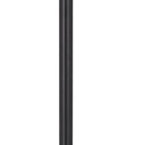 61" Bronze Tray Table Floor Lamp With Tan Transparent Glass Square Shade