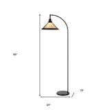 82" Bronze Five Light Led Arc Floor Lamp