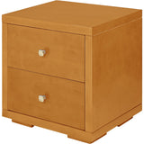 19" Oak Two Drawer Nightstand