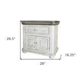 27" Brown Two Drawer Nightstand