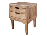 23" Brown Two Drawer Nightstand