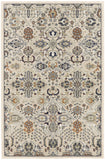 4' x 6' Green and Ivory Floral Power Loom Area Rug