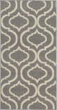 2' X 4' Gray Moroccan Power Loom Area Rug