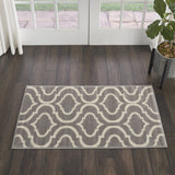 2' X 4' Gray Moroccan Power Loom Area Rug