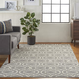 4' x 6' Gray Moroccan Power Loom Area Rug