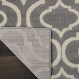 7' Gray Moroccan Power Loom Runner Rug